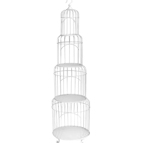Frühlingsdeko^DecoWoerner Vogelkäfig-Regal, 185 Cm, weiß