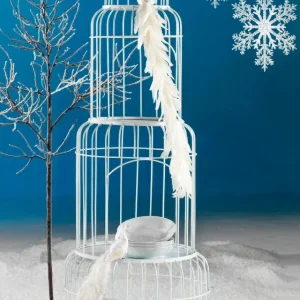 Frühlingsdeko^DecoWoerner Vogelkäfig-Regal, 185 Cm, weiß