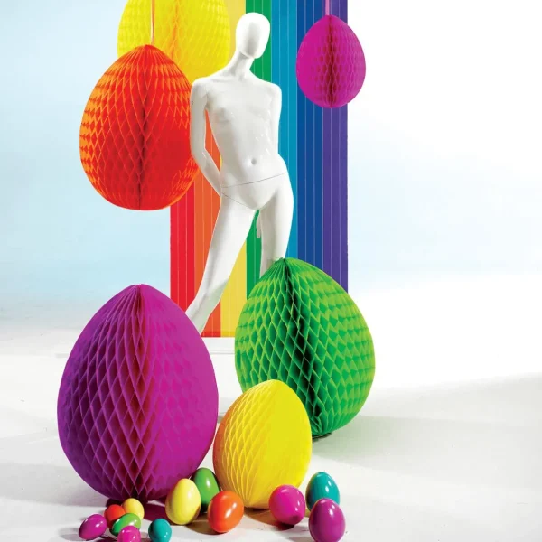 Osterdeko^DecoWoerner Wabenei , 50 Cm grün