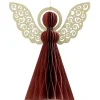 Weihnachtsfiguren^DecoWoerner Wabenpapier Deluxe Engel 40 Cm rot