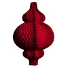 Themen-Deko^DecoWoerner Wabenpapier-Hänger Ornament, 45 Cm rot