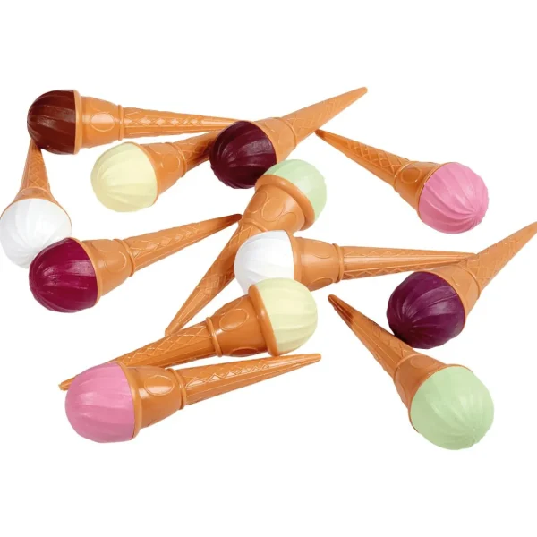 Schokolade & Eis^DecoWoerner Waffeleis Bunt Gemischt Lebensmittel-Attrappe, 12 Stück mehrfarbig