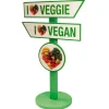 Sommerdeko^DecoWoerner Wegweiser "Veggie & Vegan" 80 Cm Hoch grün