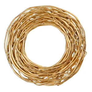 Herbstdeko | Weihnachtskränze^DecoWoerner Weiden-Ast-Türkranz Lackiert 40 Cm gold