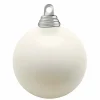 Weihnachtskugeln^DecoWoerner e, Glänzende Weihnachtskugeln Aus Schwer Entflammbarem Kunststoff, 6 Cm Ø – 24 Stück weiß