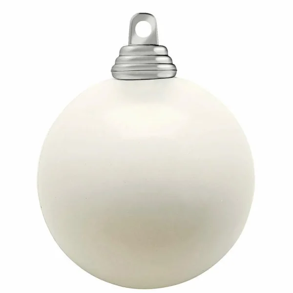 Weihnachtskugeln^DecoWoerner e, Glänzende Weihnachtskugeln Aus Schwer Entflammbarem Kunststoff, 6 Cm Ø – 24 Stück weiß
