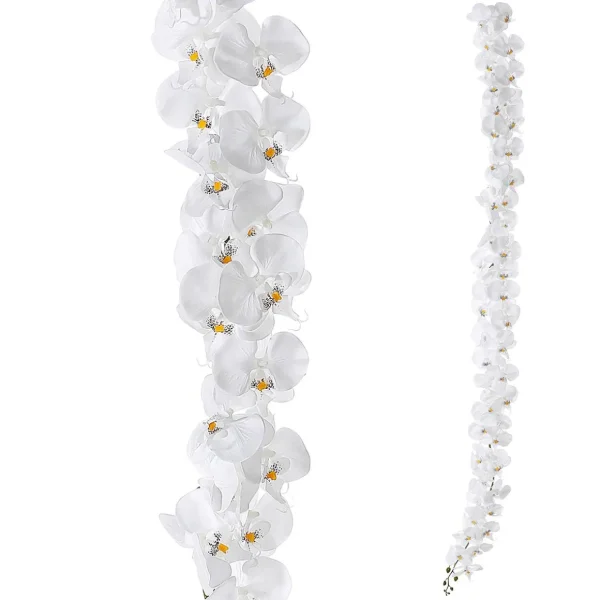 Girlanden & Ranken | Kunstblumen^DecoWoerner e Künstliche Orchideen Girlande 175 Cm weiß
