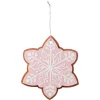 Weihnachtsfiguren^DecoWoerner Weihnachtsanhänger Lebkuchen Schneeflocke 14 Cm Ø 4 Stück rosa