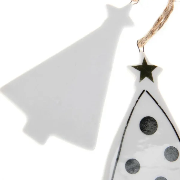Weihnachtsfiguren^DecoWoerner WeihnachtsanhängerTannen, 3 Stück weiß