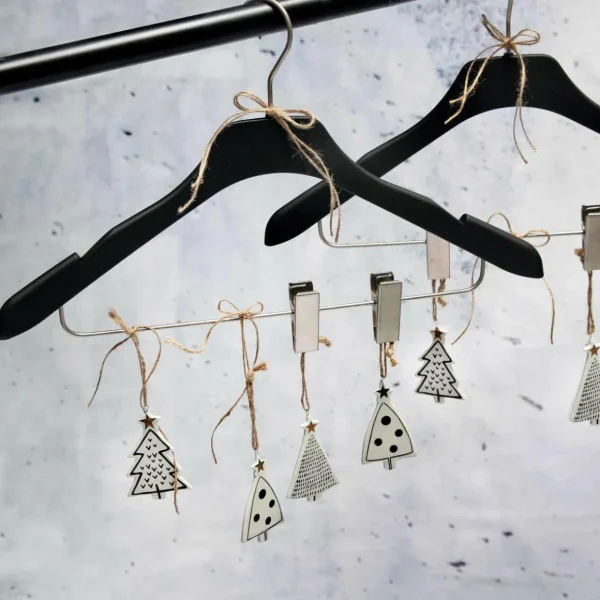 Weihnachtsfiguren^DecoWoerner WeihnachtsanhängerTannen, 3 Stück weiß
