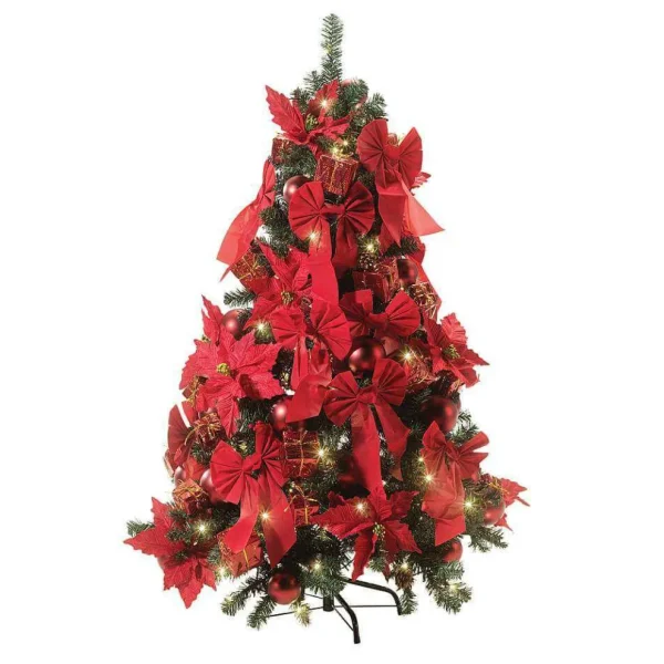 Künstliche Weihnachtsbäume^DecoWoerner Weihnachtsbaum Geschmückt Mit LED, 150 Cm mehrfarbig