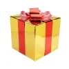 Weihnachtsfiguren^DecoWoerner Weihnachtsgeschenk 30 Cm Mit Roter Schleife gold