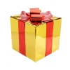 Weihnachtsfiguren^DecoWoerner Weihnachtsgeschenk 40 Cm Mit Roter Schleife gold