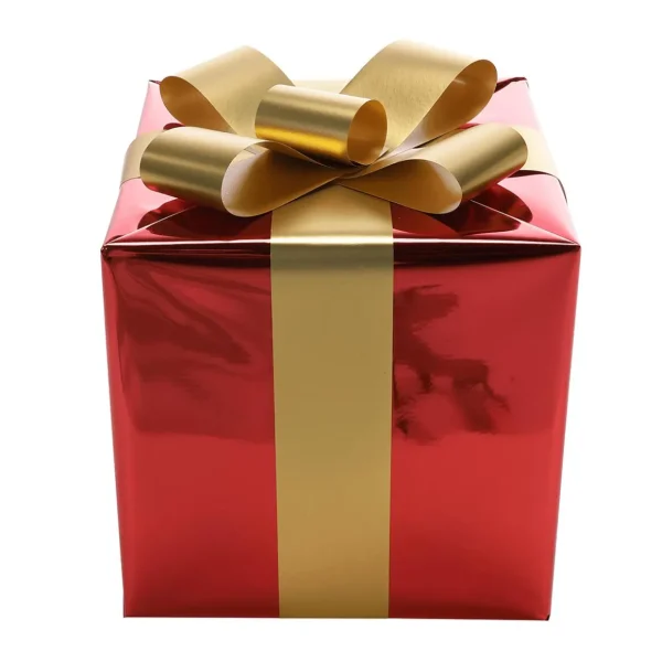 Weihnachtsfiguren^DecoWoerner Weihnachtsgeschenk 20 Cm Mit Goldener Schleife rot