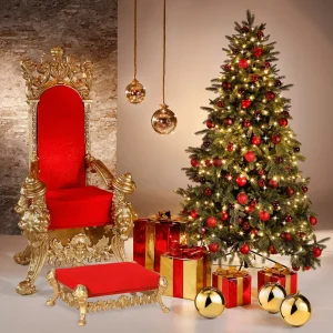 Weihnachtsfiguren^DecoWoerner Weihnachtsgeschenk 20 Cm Mit Goldener Schleife rot