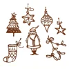 Weihnachtsfiguren^DecoWoerner Weihnachtshänger-Set, Rost-Oberfläche 7 Stück braun