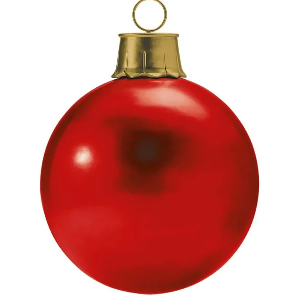 Xxl Weihnachtsdeko^DecoWoerner Weihnachtskugel, 70 Cm Ø, rot