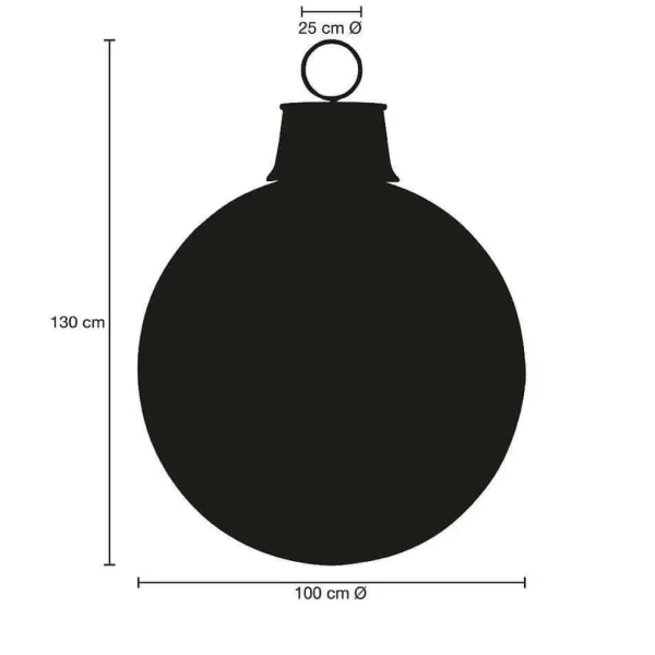 Xxl Weihnachtsdeko^DecoWoerner Weihnachtskugel 100 Cm Ø, Wunschfarbe