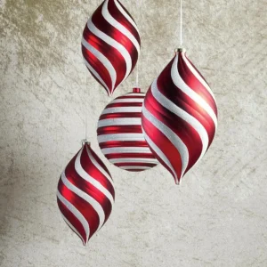 Weihnachtskugeln^DecoWoerner Weihnachtskugel 20 Cm Gestreift mehrfarbig
