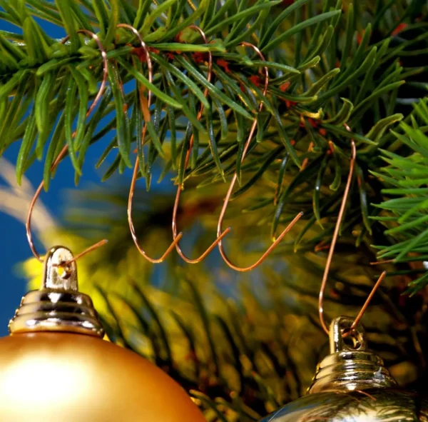 Weihnachtskugeln^DecoWoerner Weihnachtskugel Aufhänger Kupfer, 100 Stück braun
