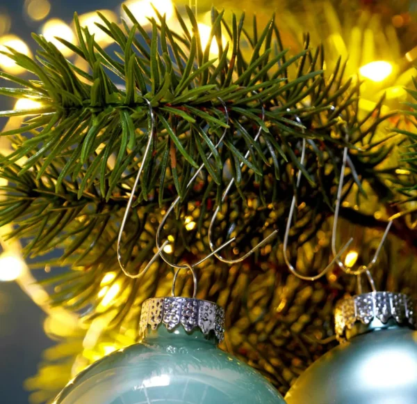 Weihnachtskugeln^DecoWoerner Weihnachtskugel Aufhänger , 100 Stück silber