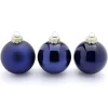 Weihnachtskugeln^DecoWoerner Weihnachtskugel Aus Glas Mit 3 Verschiedenen Oberflächen Dunkel blau