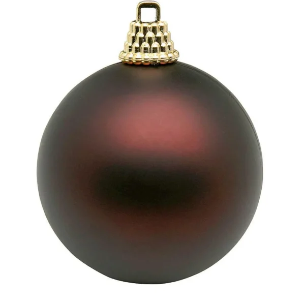 Weihnachtskugeln^DecoWoerner Weihnachtskugel Matt, 6cm-24Stück braun