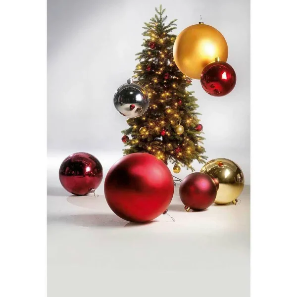 Weihnachtskugeln^DecoWoerner Weihnachtskugel XXL Matt, 30 Cm silber