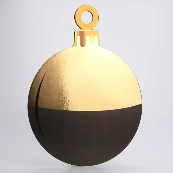 Xxl Weihnachtsdeko^DecoWoerner Weihnachtskugel-Display 35 X 46 Cm Gold schwarz