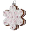 Weihnachtskugeln^DecoWoerner Weihnachtskugelhänger "Schneeflocke" 9,5 Cm weiß