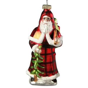 Weihnachtskugeln^DecoWoerner Weihnachtskugelhänger "Weihnachtsmann" 12,5 Cm rot