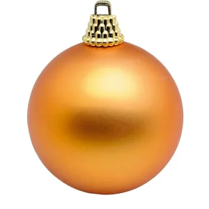 Weihnachtskugeln^DecoWoerner Weihnachtskugeln Aus Kunststoff Kupfer, Matt orange