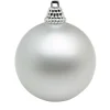 Weihnachtskugeln^DecoWoerner Weihnachtskugeln Perlmutt Matt, 10cm-6Stück weiß