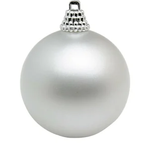 Weihnachtskugeln^DecoWoerner Weihnachtskugeln Perlmutt Matt, 10cm-6Stück weiß