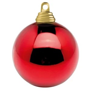 Weihnachtskugeln^DecoWoerner Weihnachtskugeln Glänzend Schwer Entflammbarem 6 Cm 24 Stück rot