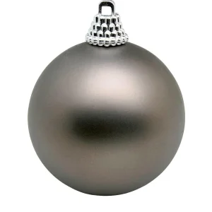 Weihnachtskugeln^DecoWoerner Weihnachtskugeln Stahl Matt, 8cm - 12Stück Grau