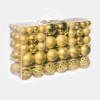 Weihnachtskugeln^DecoWoerner Weihnachtskugel-Set Aus Kunststoff 100tlg. 3 – 6 Cm Ø gold
