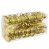 Weihnachtskugeln^DecoWoerner Weihnachtskugel-Set Aus Kunststoff 100tlg. 3 – 7,5 Cm Ø gold
