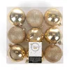 Weihnachtskugeln^DecoWoerner Weihnachtskugel-Set, , Kunststoff, 6 Cm Ø – 9 Stück gold