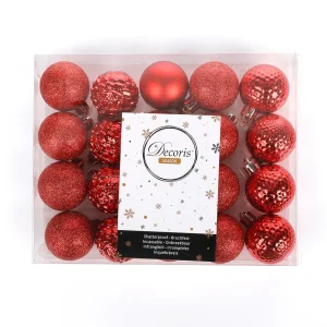 Weihnachtskugeln^DecoWoerner Weihnachtskugel-Set, , Bruchsicher 4 Cm Ø – 20 Stück rot