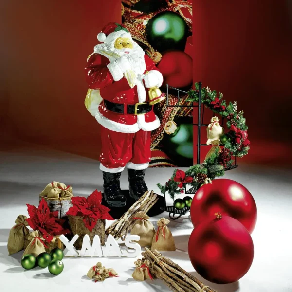 Xxl Weihnachtsdeko^DecoWoerner Weihnachtsmann Aus Fiberglas 180 Cm rot