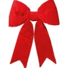 Xxl Weihnachtsdeko^DecoWoerner Weihnachts-Schleife Samt 40 Cm Lang rot