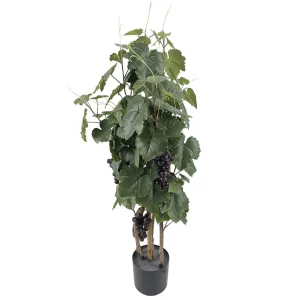 Herbstdeko | Grünpflanzen^DecoWoerner Weinrebenpflanze Im Topf Mit Trauben 90 Cm grün