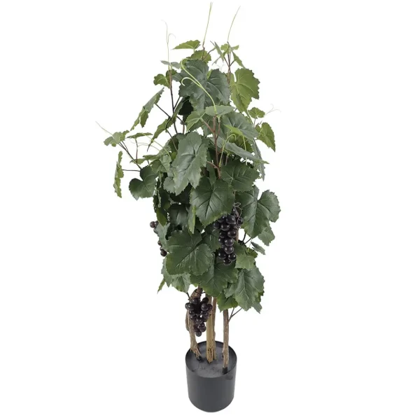 Herbstdeko | Grünpflanzen^DecoWoerner Weinrebenpflanze Im Topf Mit Trauben 90 Cm grün