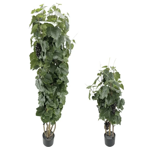 Herbstdeko | Grünpflanzen^DecoWoerner Weinrebenpflanze Im Topf Mit Trauben 90 Cm grün