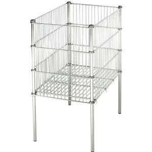Warenpräsentation^DecoWoerner Wühlkorb Faltbar, 75 Cm Hoch silber