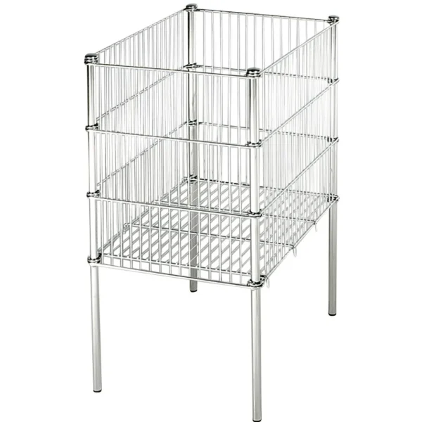 Warenpräsentation^DecoWoerner Wühlkorb Faltbar, 75 Cm Hoch silber