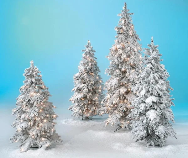 Künstliche Weihnachtsbäume^DecoWoerner Wintertanne, Beschneite Luvi-Kunsttanne Mit LED-Licht, 160 Cm weiß