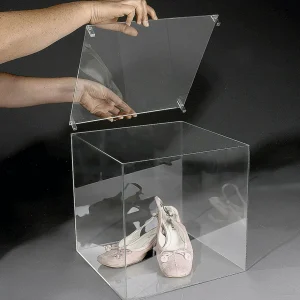 Warenpräsentation^DecoWoerner Würfelbox Mit Deckel 40 X 40 Cm transparent