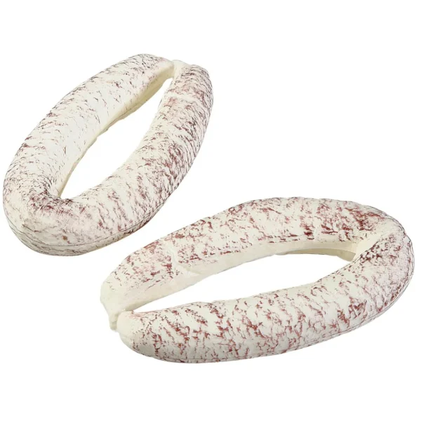 Fleisch & Wurst^DecoWoerner Wurstringe Lebensmittel-Attrappe, Pack á 2 Stück weiß
